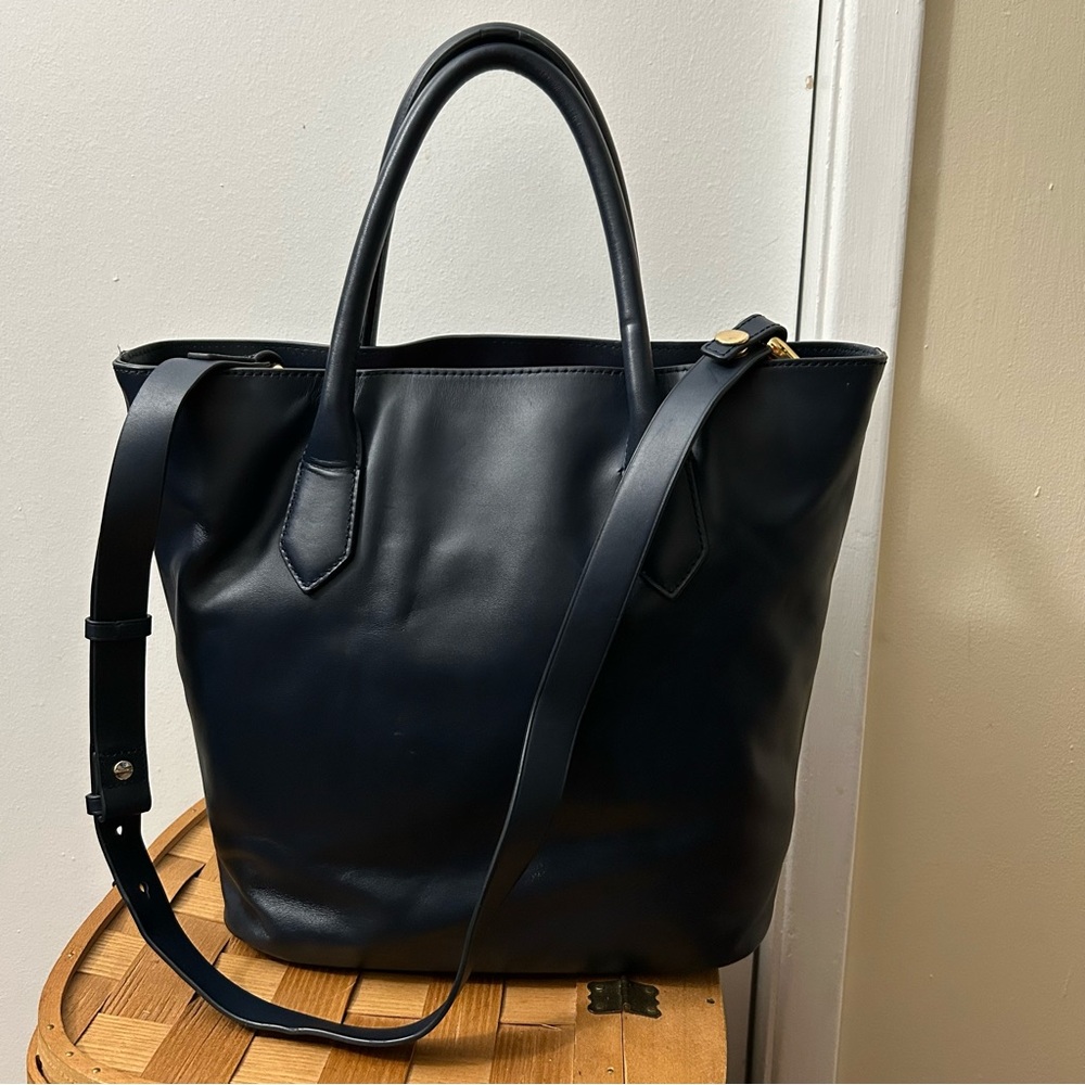 J. Crew -Harper Tote Bag in Navy Blue - Picture 1 of 12